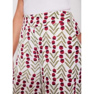Mint Velvet Neutral Floral Print Wide Leg Trousers